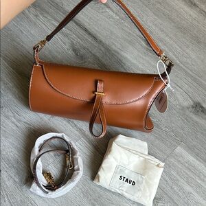 STAUD - Sofya Leather Shoulder & Crossbody
